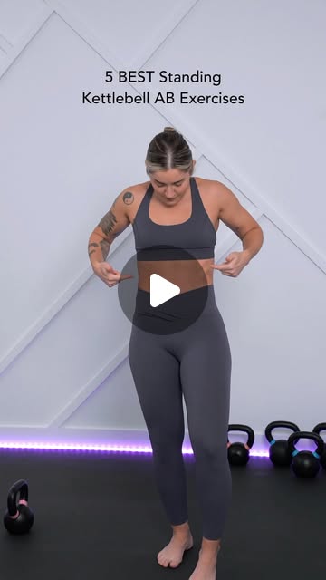 Standing kettlebell core exercises preview